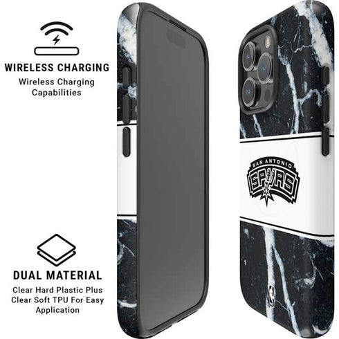 NBA San Antonio Spurs Marble iPhone 16 Pro Magsafe Impact Case